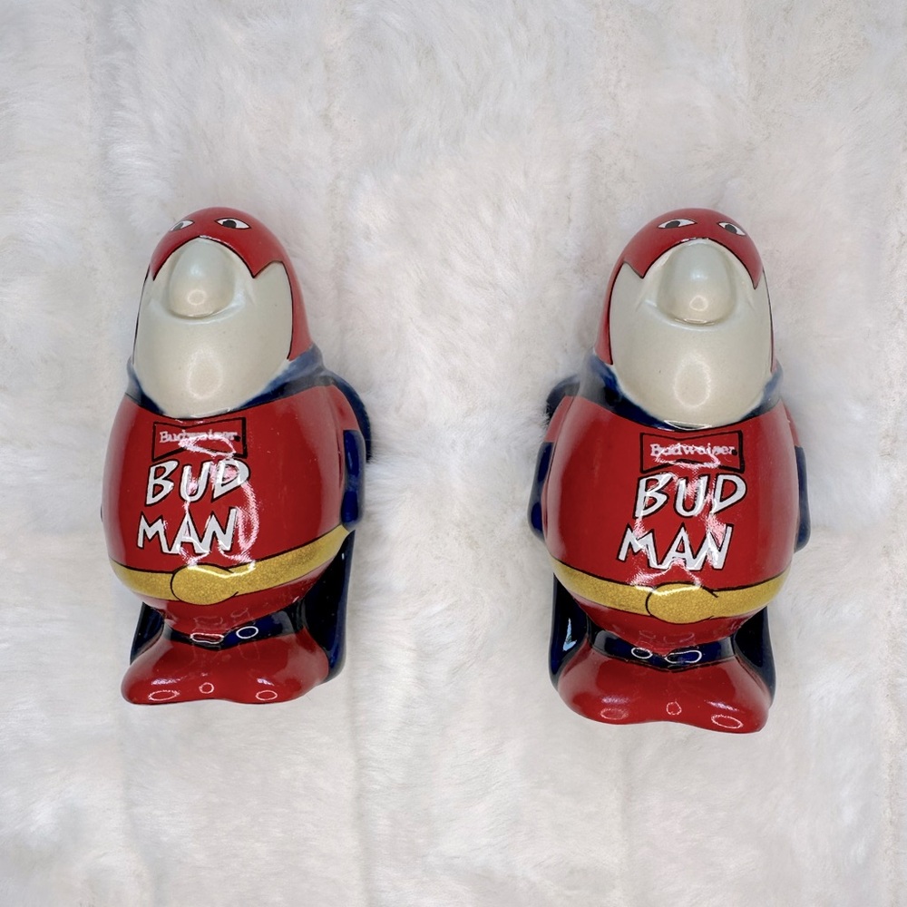 Budweiser Bud Man 1991 Anheuser Busch Salt and Pepper Shakers - Picture 3 of 7